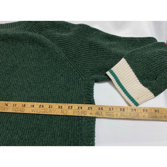 Roots Canada Sweatshirt Men’s 2XL Green Knit Pullover Made in Canada Heritage - Picture 3 of 10